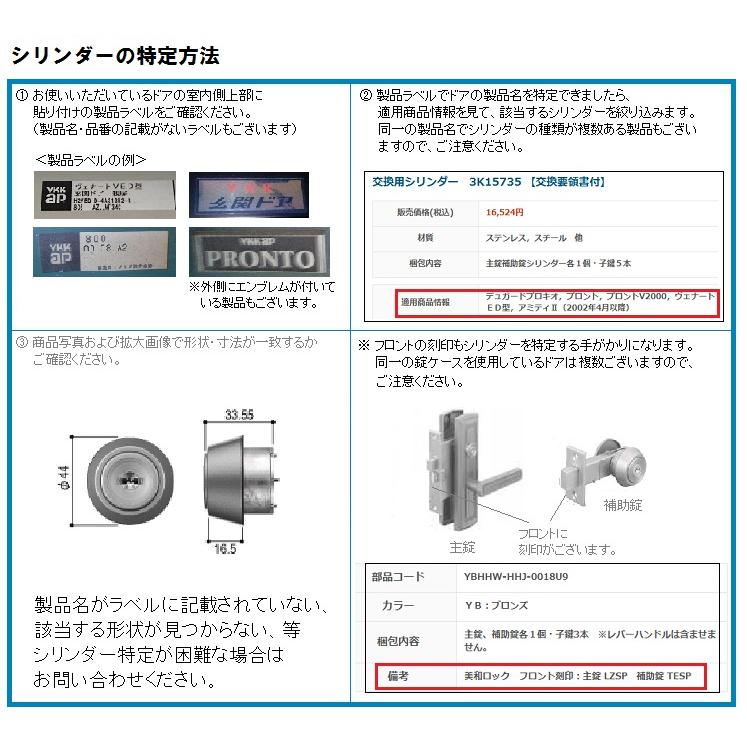 アッキ YKK AP YKKAP交換用部品 プッシュプルグリップ(外)・シリンダーセット