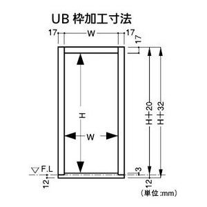 リフォーム用品　バリアフリー　浴室・洗面所　4937-2816　商品コード　ＵＢ枠　W800×H2200（ｍｍ）　開戸135-三方枠H　三方枠セット　ユニットバス用開口枠：フクビ