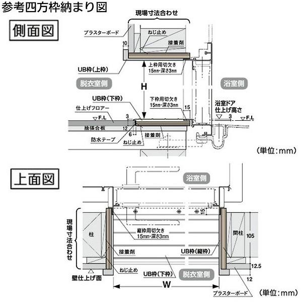 リフォーム用品 バリアフリー 浴室・洗面所 ユニットバス用開口枠