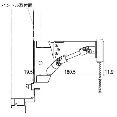 YKKAPオプション 窓サッシ 装飾窓 フレミングJ：オーニング窓用高窓用オペレータユニット