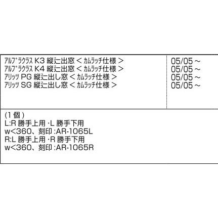 LIXIL補修用部品 新日軽ブランド部品 出窓 ステー:たてすべり出し
