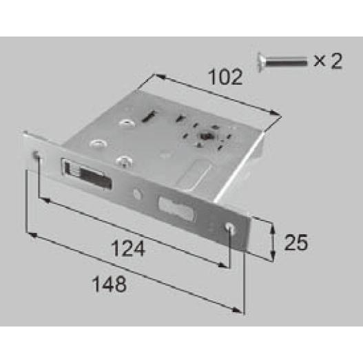 LIXIL補修用部品 新日軽ブランド部品 ドア・引戸・内装材 ハンドル・クレセント・錠類 錠類：ガードアーム錠ケース[A8DL1411]