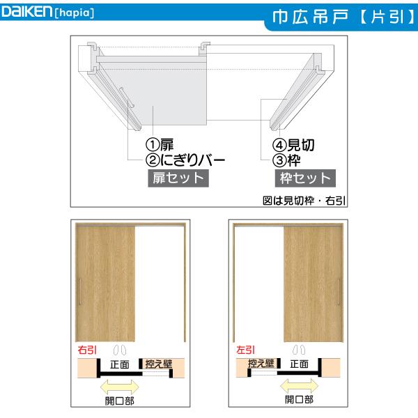hapia(ハピア)リビングドア 巾広片引き吊戸 【大理石】 D6デザイン：幅:1875mm　高さ:2033mm