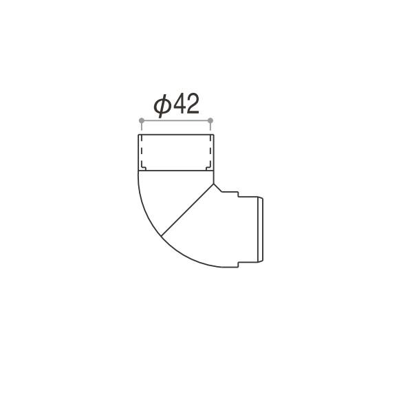 YKKAPガーデンエクステリア 汎用部品 雨樋：自在エルボ｜hokusei