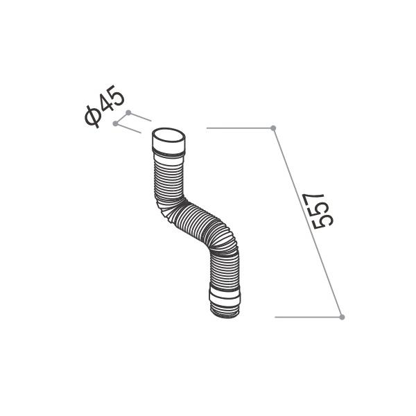 Ykkapガーデンエクステリア 汎用部品 雨樋 丸ジャバラ 出色