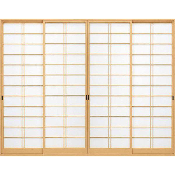 Ykk 引違い戸 4枚建 Ykk室内引戸内障子内障子ラフォレスタ 新和風 Ajj 256 Cdk atv ノース ウエストdiy 工具室内引き戸住宅設備横繁吹寄 紙貼障子 幅2600mm 高46mm Ykkap室内引戸室内建具