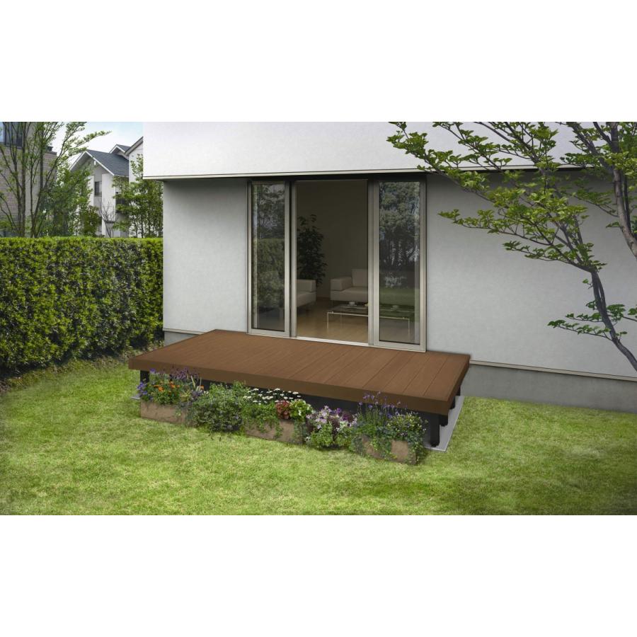 YKKAPガーデンエクステリア 庭まわり デッキまわり リウッドデッキ200[Uタイプ(高700)] 奥行1220mm：[幅3651mm]