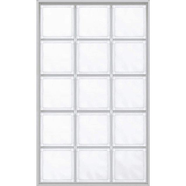 YKKAPアルミインテリア スクリーンパーティション[採光ユニット] アクリルブロックFIX(アルミ枠) 呼称幅055(幅552mm)ブロック横3列：[幅552mm×高868mm]