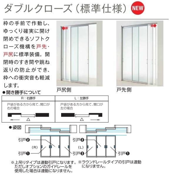 YKKAPアルミインテリア　スクリーンパーティション[間仕切]　片引き戸3枚建(アルミ枠)　Jタイプ：[幅2304〜3454mm×高1550〜2142mm]