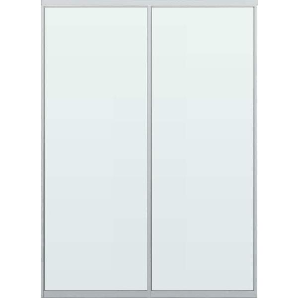 YKKAPアルミインテリア スクリーンパーティション[間仕切] 固定タイプスクリーンデザイン(アルミ枠) 2枚パネル SAタイプ：[幅982〜1774mm×高2143〜2442mm]