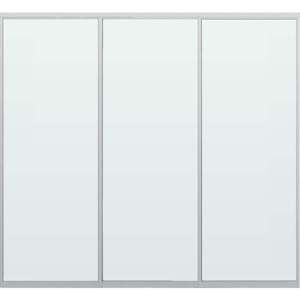 YKKAPアルミインテリア スクリーンパーティション[間仕切] 固定タイプスクリーンデザイン(アルミ枠) 3枚パネル SAタイプ：[幅1464〜2652mm×高1550〜2142mm]