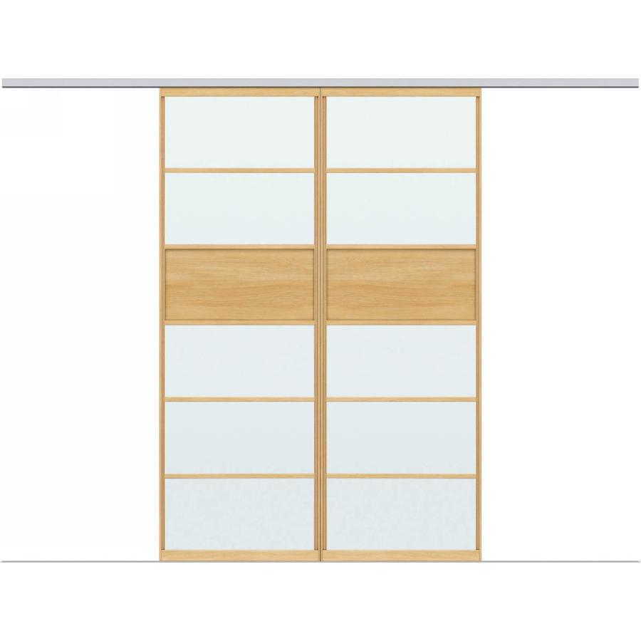 【クーポンで10％OFF】YKKAPアルミインテリア スクリーンパーティション[間仕切] 引分け戸(アルミ枠) HAタイプ：[幅3509〜3900mm×高2143〜2442mm]