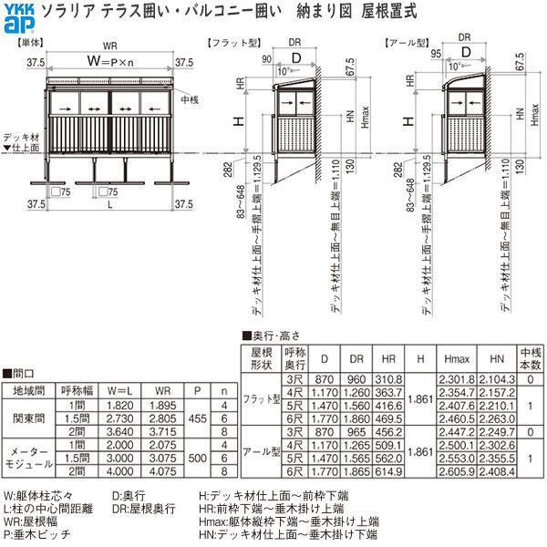 YKKAPウォールエクステリア 囲い ソラリアバルコニー囲い[屋根置式