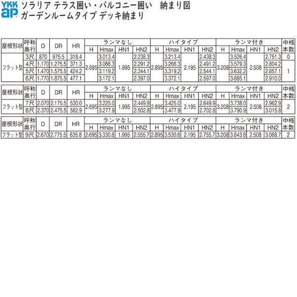 YKKAPウォールエクステリア 囲い ソラリアテラス囲い[ガーデンルームタイプ] 積雪100cm地域用 デッキ納まり：[幅3640mm×奥行1170mm]_12