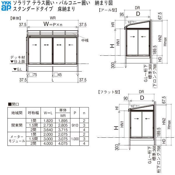YKKAPウォールエクステリア 囲い ソラリアテラス囲い[スタンダード YKKAPウォールエクステリア 囲い ソラリアテラス囲い[スタンダード