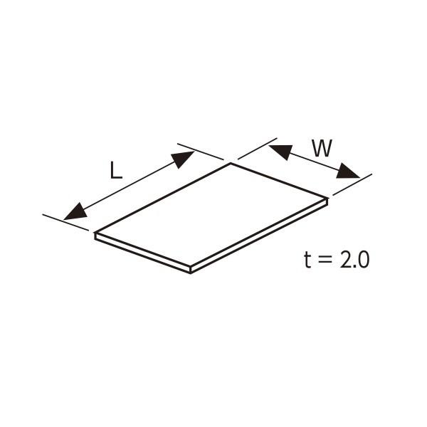 商品画像種類：商品図面YKKAPガーデンエクステリア 汎用部品 ポリカーボネート板（ヴェスタ−シリーズ）：ポリカーボネート板　フラット型　寸法（ｍｍ）Ｌ＝4549.0、Ｗ＝439、奥行１５