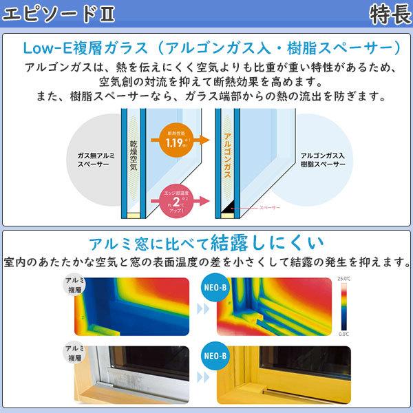 YKKAP窓サッシ 装飾窓 エピソードNEO[複層ガラス] スリット窓 横スリットFIX窓：[幅1235mm×高303mm]｜hokusei｜05