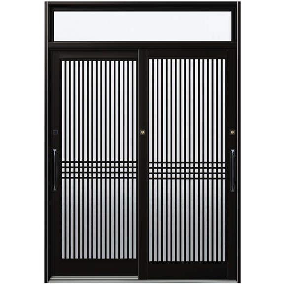 YKKAP玄関 断熱玄関引戸 冴II 和風2枚建[ランマ付] DHS-3101：D3