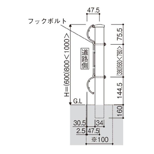 YKKAPガーデンエクステリア フェンス イーネットフェンス 3F型[水平地用]：[幅2000mm×高600mm]｜hokusei｜04
