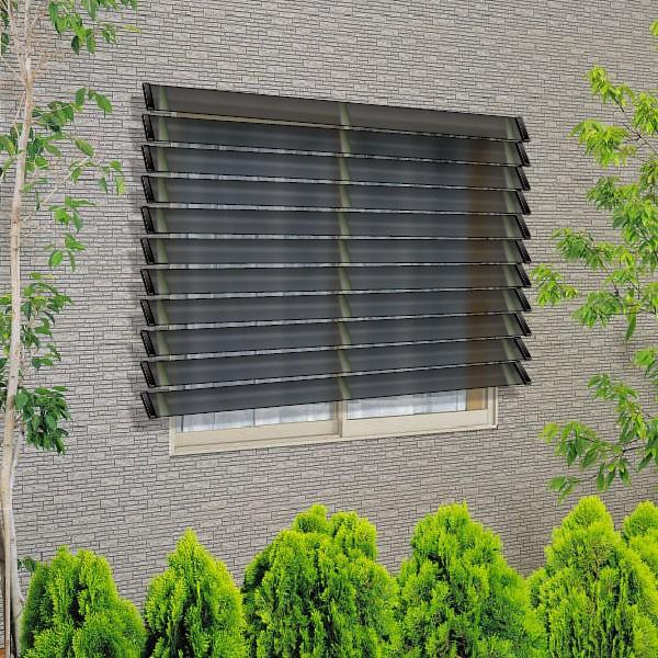 YKKAP窓まわり 目隠し ウインバイザー ポリカタイプ：[幅920mm×高935mm]　YKK　YKK目隠し　防犯　サッシ　アルミサッシ　目隠し　日除け　日よけ