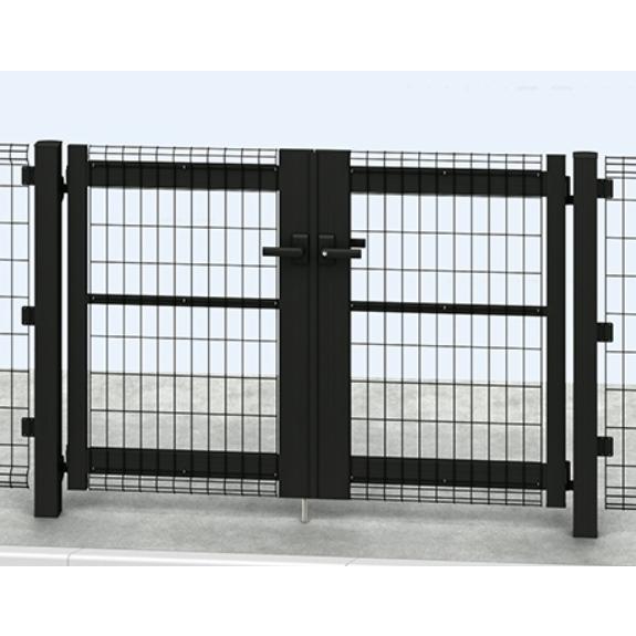 Ykkapガーデンエクステリア 門扉 イーネット A1型 両開き 門柱内開きセット 標準 至上