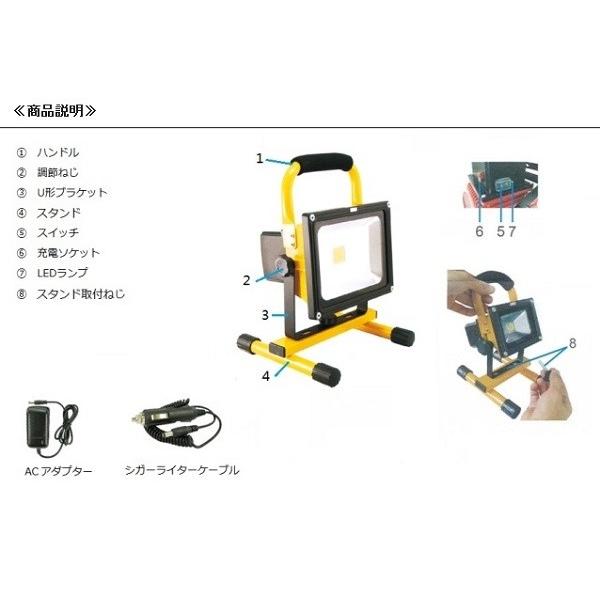 ●● 工具 その他 投光器  GD-F026-2Y 厳選商品 生活家電 LED充電式投光器：GD-F026-2Y(20W) : ノース