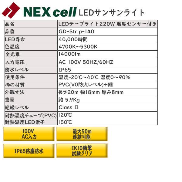 厳選商品 生活家電 LED充電式投光器：ネクセル LEDテープライト GD 