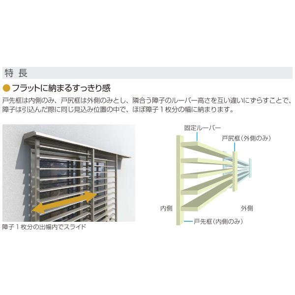 YKKAP窓まわり 目隠し オープンルーバー 在来工法半外付型[たて枠付] 上枠出幅220mm：[幅3615mm×高2297mm]　YKK　YKK日よけ　YKK日除け　サッシ　アル｜hokusei｜04