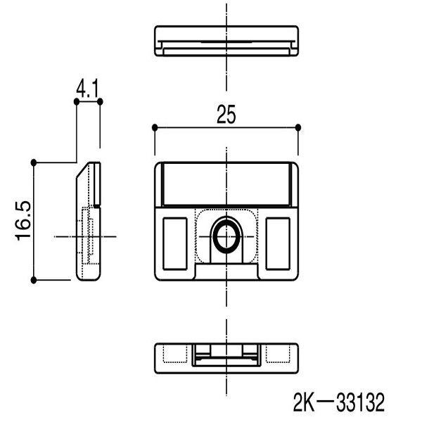 ストッパー(HH-2K-33132)　YKK　スライド網戸　引違い窓用網戸　引き違い窓用網戸　網戸　はずれどめ　上部部品　2M　4MC｜hokusei