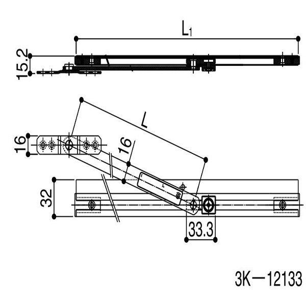 アームストッパー(HH-3K-12133-353)　YKK　サッシ　開き窓　開き戸　たてすべり出し窓　勝手口ドア　出窓　ストッパー　開閉部材｜hokusei