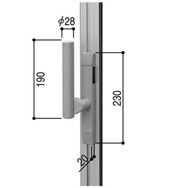 hope 新品 一文字ハンドル YKK AP 交換 用 部品 サポートハンドル( HH-4K-17110 ) エイピアJ