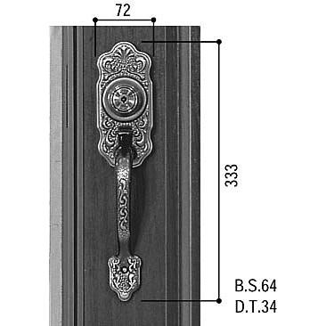 YKK AP サムラッチハンドル錠セット(HH-J-0230U9) 玄関ドア用 YKK AP サムラッチハンドル錠セット(HH-J-0230U9) 玄関ドア用