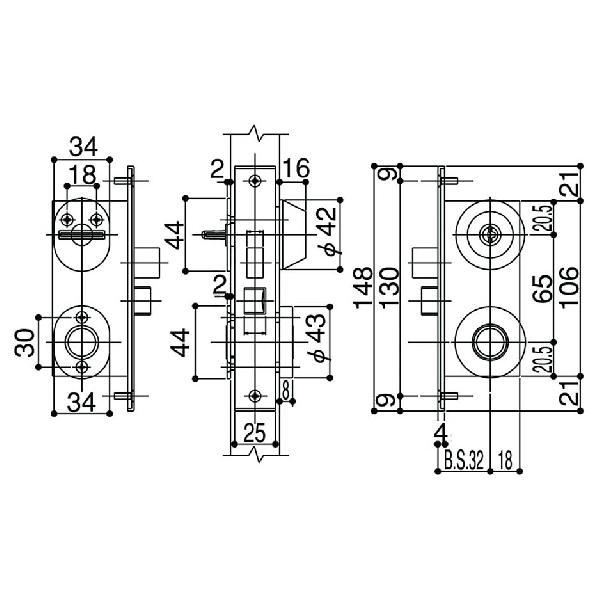 錠ケース・シリンダーセット(HH-J-0396U9)　通風ドア　エアリフレ　取替用通風ドア　美和ロック　2KD-TF　2K-17900　KAG-TF21・TF31用