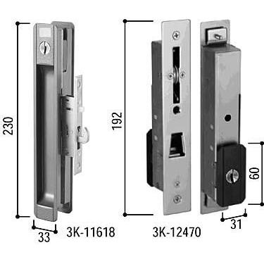 YKKAP交換用部品 戸先・召合せ 外シリンダーセット(HH-J-0747)