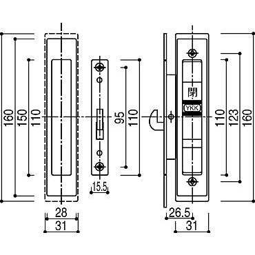 YKK AP 戸先 鎌錠(HH-K-10871) テラス戸4H 4H YKK サッシ YKK AP 戸先 鎌錠(HH-K-10871) テラス戸4H 4H YKK サッシ