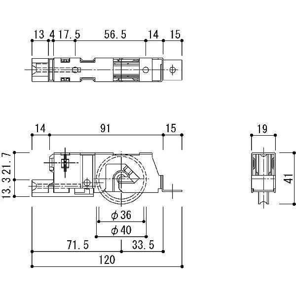 YKK AP 戸車(HH-K-15374) YKK YKKサッシ 窓 窓用 とぐるま フレミング