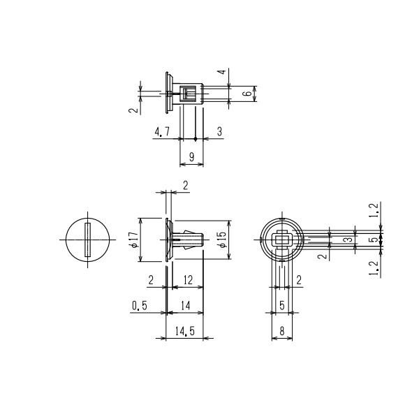 YKKAP交換用部品 コインロック(戸尻框)(HH-K-37915)｜hokusei｜02