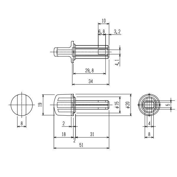 YKKAPページ YKKAP交換用部品 サムターン(HH-K-39731) HHK39731 浴室出入口用引き戸