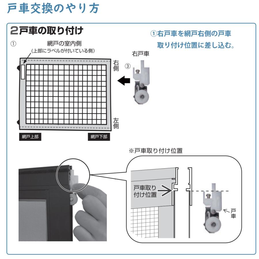 YKK AP ステンレスレール用網戸戸車(HH-T-0084)(左右セット YKK AP ステンレスレール用網戸戸車(HH-T-0084)(左右セット