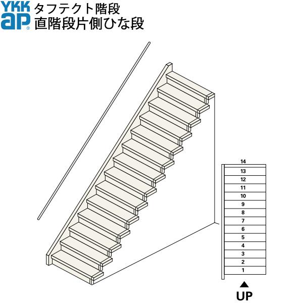 YKKAP階段 ひな段型直階段 直階段片側ひな段：W09サイズ