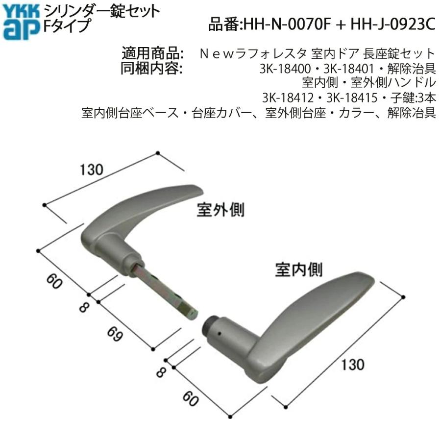 YKK AP シリンダー錠セット Fタイプ(KAG-CNFTS-DA)後継品 ハンドル