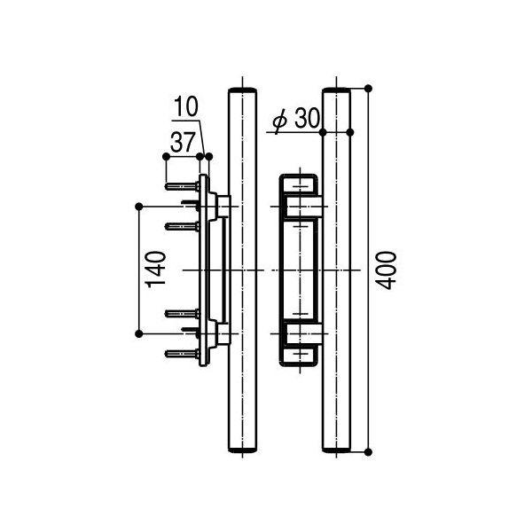 YKKAPKAG-H-101-TD プッシュプルハンドル(バータイプ)YKK店舗・事務所