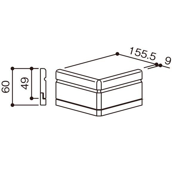 Ykkap造作材 幅木 コーナー部材 出隅用 シングル二段タイプ Ykk Ykk造作材 Ykk幅木 巾木 はばき 見切り材 室内建材 建材 Lbw Hg F ノース ウエスト 通販 Yahoo ショッピング