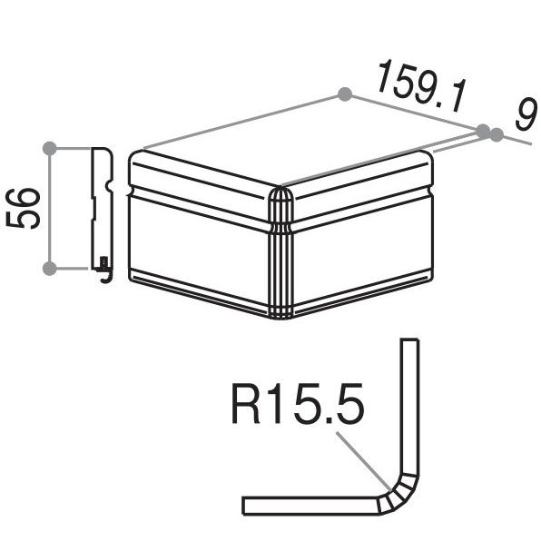Ykkap造作材 幅木 Rコーナー部材 出隅用 シングルクッションタイプ Ykk Ykk造作材 Ykk幅木 巾木 はばき 見切り材 室内建材 建材 Lbw Hs G ノース ウエスト 通販 Yahoo ショッピング