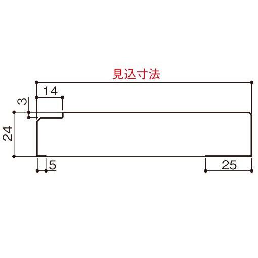Ykkap造作材 窓枠 集合住宅用 アングル一体枠用 ノンケーシングタイプ24mm見付 横材 横材窓枠見込寸法 54mm 幅3900mm Ykk Ykk造作材 Ykk窓枠 アン Lbw Wr054 40 ノース ウエスト 通販 Yahoo ショッピング