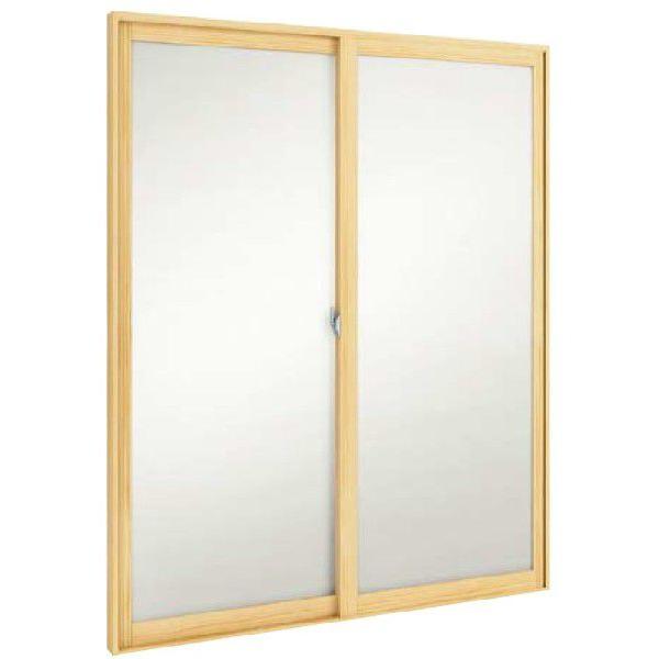 内窓MOKUサッシ 引違い窓 2枚建[単板ガラス] 型4mm：[幅640〜1000mm×高601〜1000mm]　WOODONE　ウッドワン　内窓　二重窓　二重サッシ　DIY　リフ