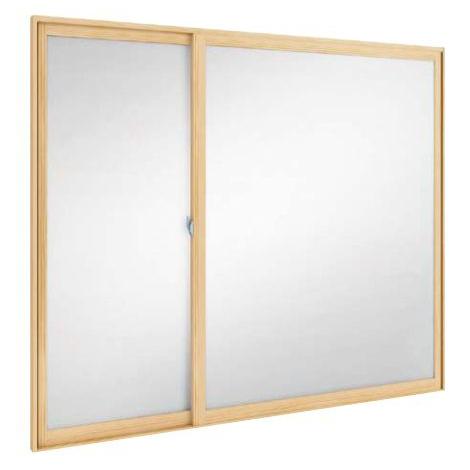 内窓MOKUサッシ 引違い窓 2枚建偏芯タイプ[単板ガラス] 型4mm：[幅2001〜2300mm×高300〜600mm]　WOODONE　ウッドワン　内窓　二重窓　二重サッシ　DI