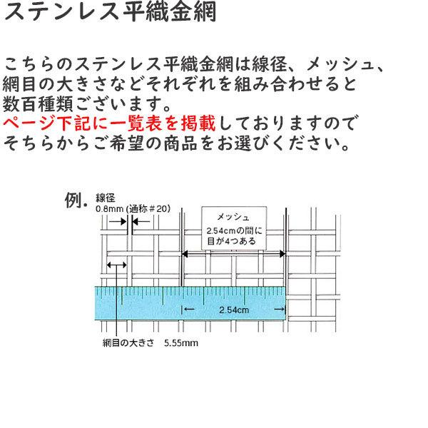 産業用金網 ステンレス平織金網 線径0．34mm：16メッシュ 開目