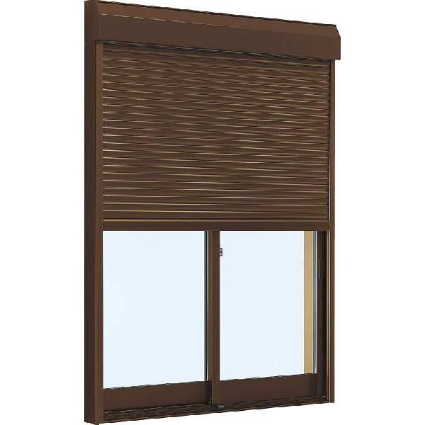 YKKAP窓サッシ 引き違い窓 フレミングJ[単板ガラス] 2枚建[シャッター付] スチール[半外付型]：[幅1235mm×高1170mm]のサムネイル