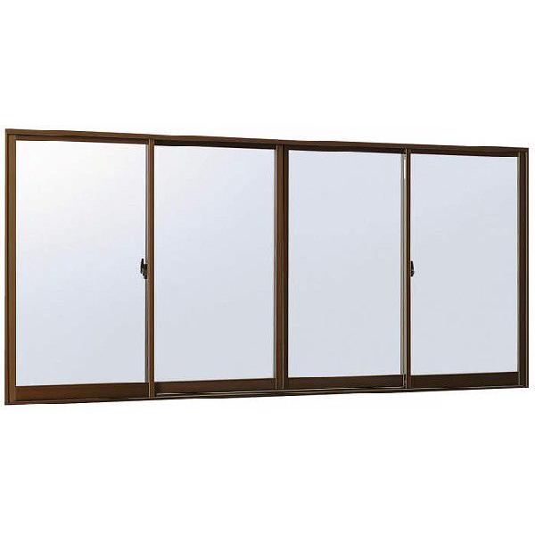 YKKAP窓サッシ 引き違い窓 フレミングJ[Low-E複層防音ガラス] 4枚建 半外付型[Low-E透明5mm+透明3mm]：[幅2600mm×高1370mm]　サッシ　アルミサッシ　引違い